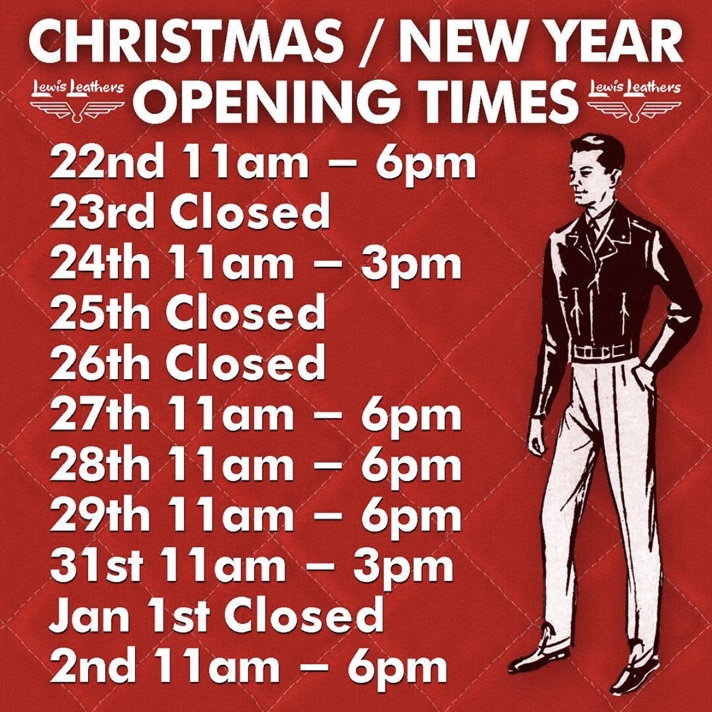 Christmas and New Year opening times