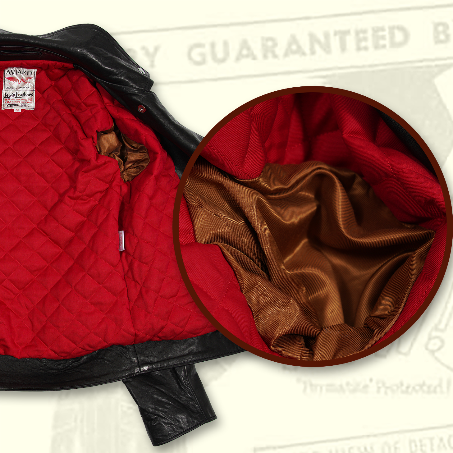 Leather sales jacket liner