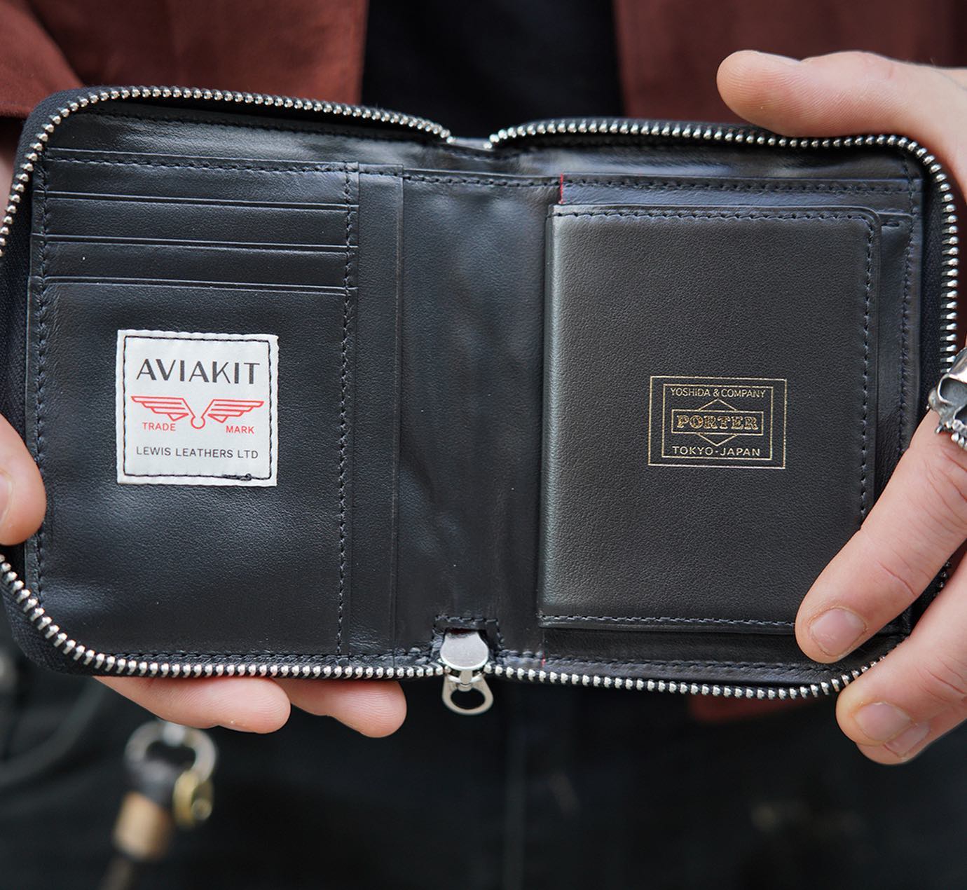 PORTER x Lewis Leathers Collaboration Wallets 2023 - Lewis Leathers