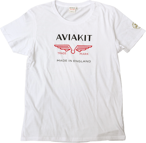 60's AVIAKIT Logo T shirt White