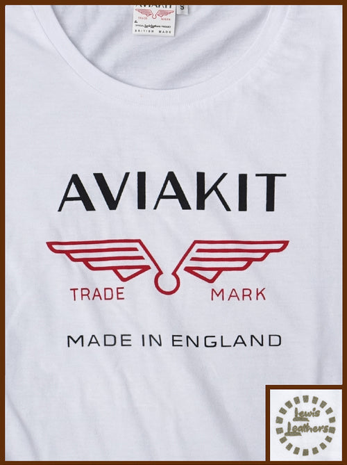 60's AVIAKIT Logo T shirt White