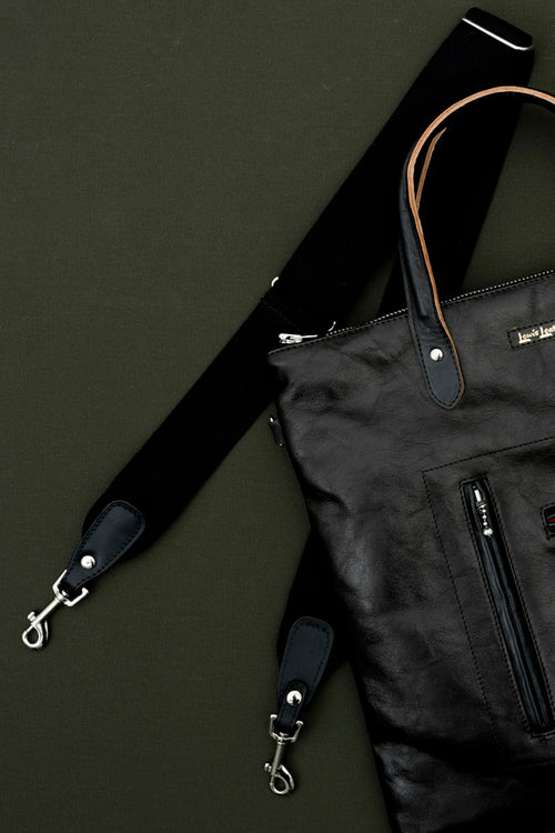 Bronx Bag Veg Tan Cow Black