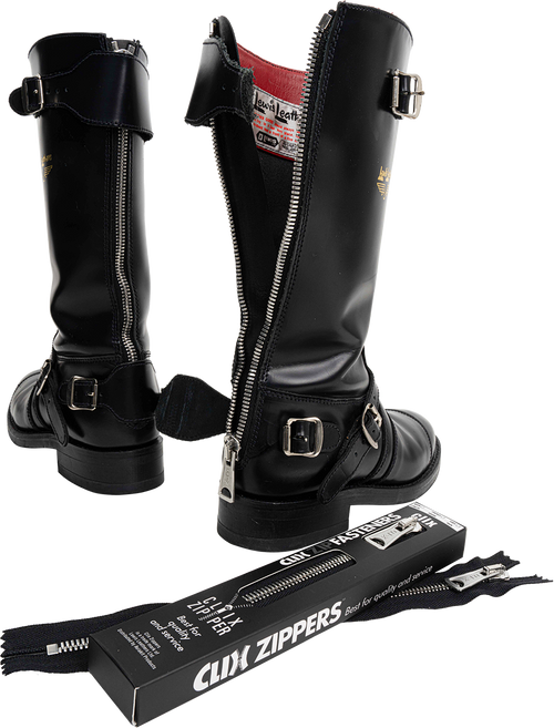 Boot zippers