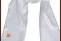 D Lewis Textured Weave Silk Scarf White