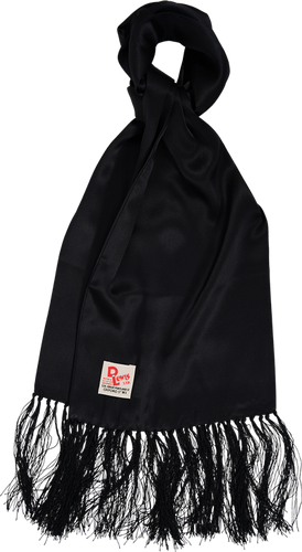 D Lewis Smooth Silk Scarf Black