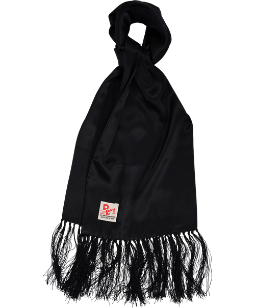 D Lewis Smooth Silk Scarf Black