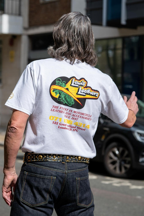 80s Bike T shirt White