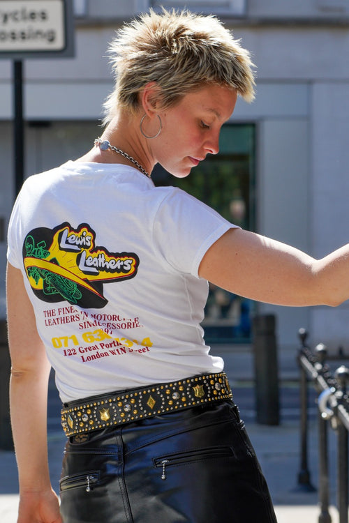 80s Bike T shirt White