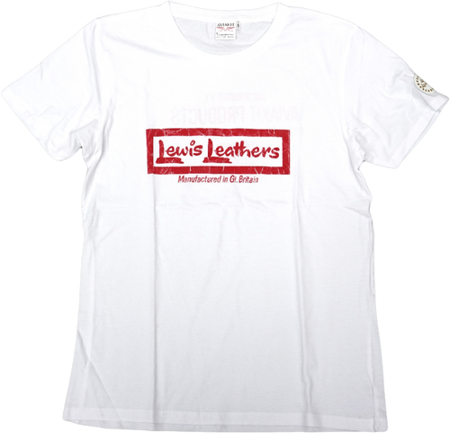 Lewis Leathers Mailing Bag T shirt White