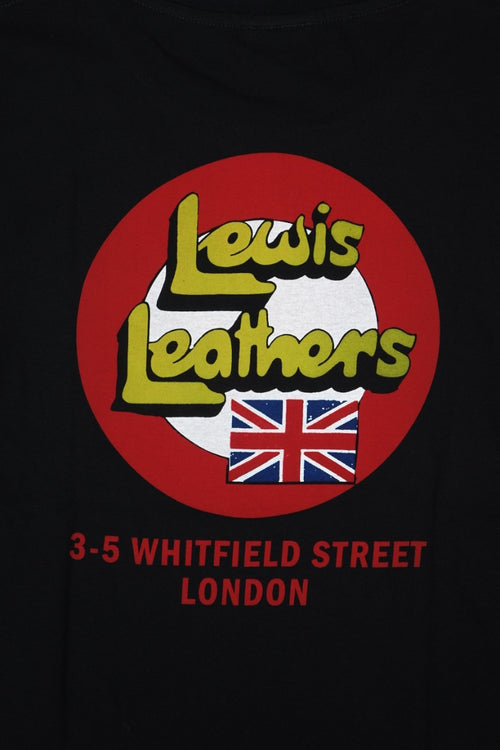 80s Lewis Leathers Logo T shirt-Black