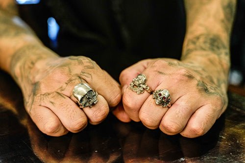 Red Eyes Skull Ring