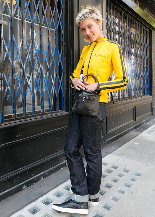 Embossed Lewis Leathers Sneakers