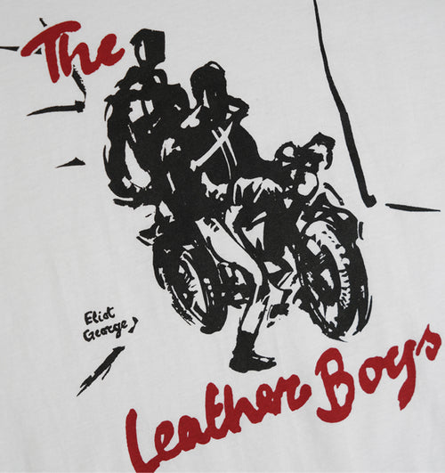 Leather Boys Back Cover T shirt White