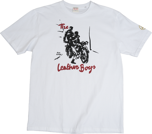 Leather Boys Back Cover T shirt White