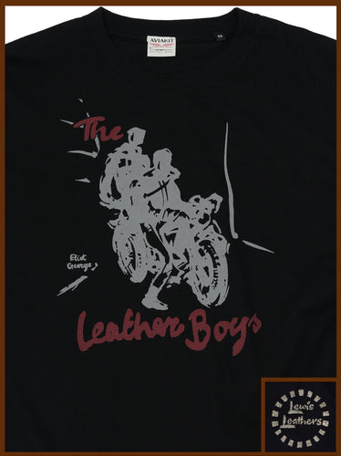Leather Boys Back Cover T shirt Black