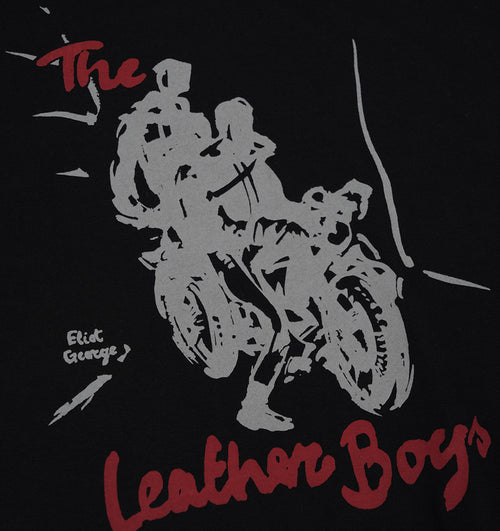 Leather Boys Back Cover T shirt Black