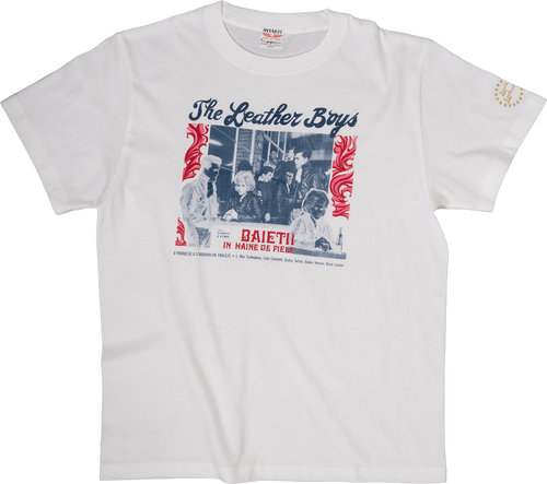 Leather Boys Cafe T shirt White