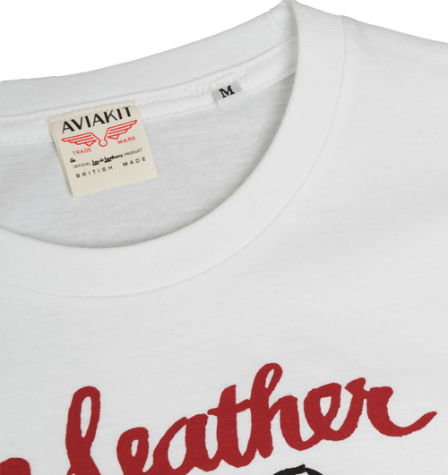 Leather Boys Front of Book T shirt White