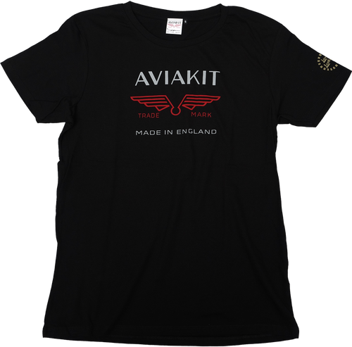 60's AVIAKIT Logo T shirt Black
