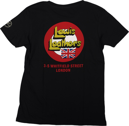 80s Lewis Leathers Logo T shirt-Black