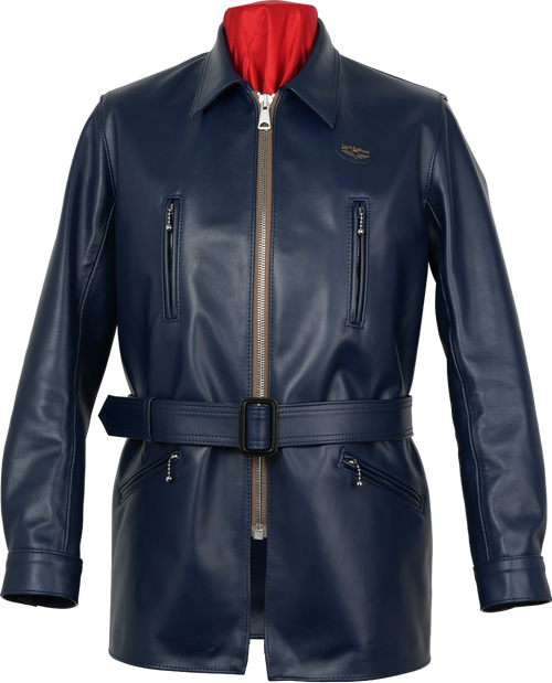 Lewis Leathers Black Arrow 62 in Navy Horse Jacket