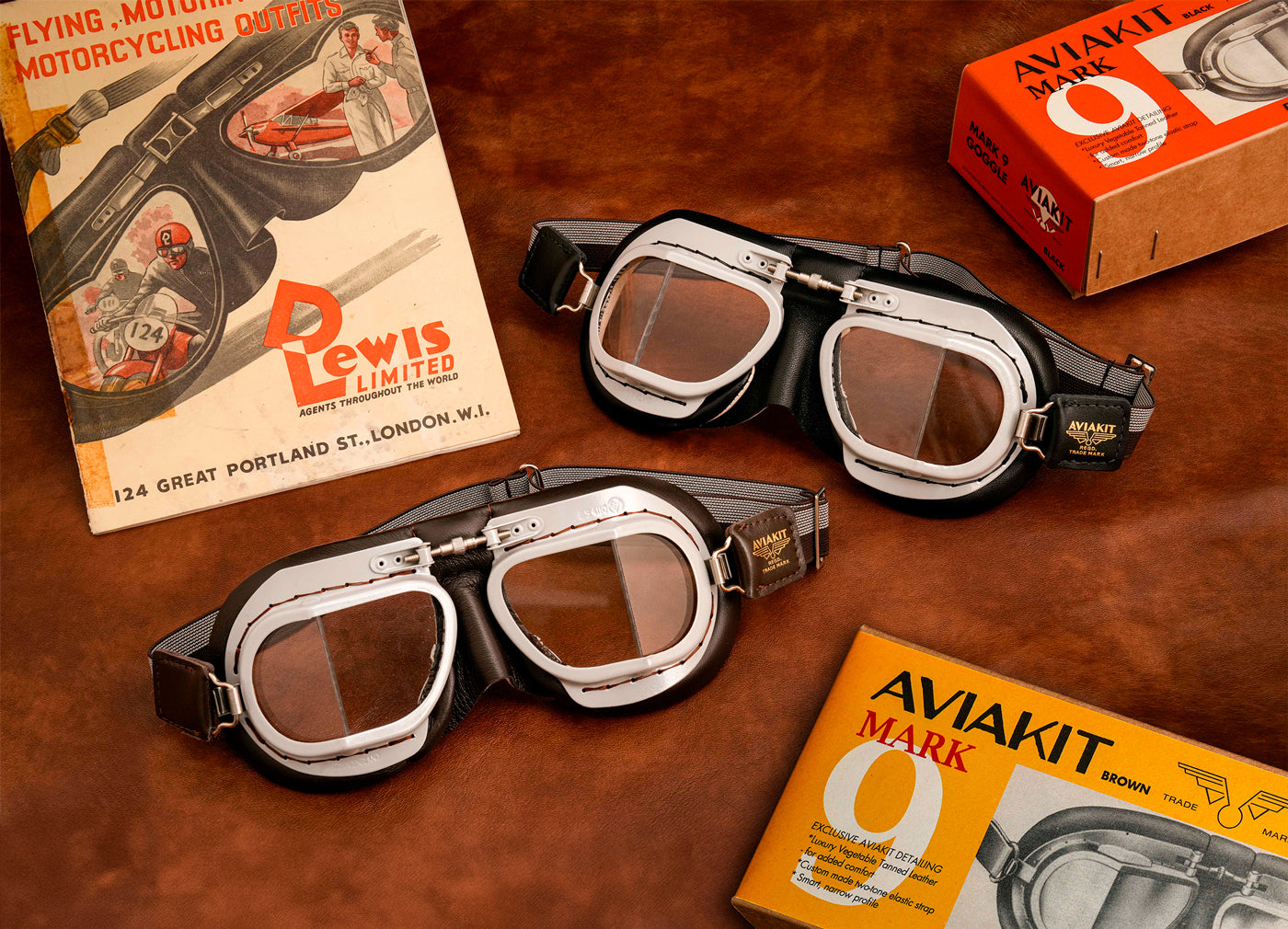 leather goggles Goggles Mk IX No. 2539