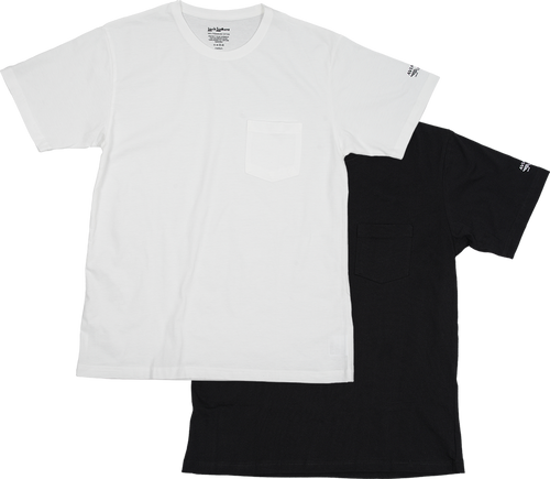 Plain pocket T-shirts twin pack