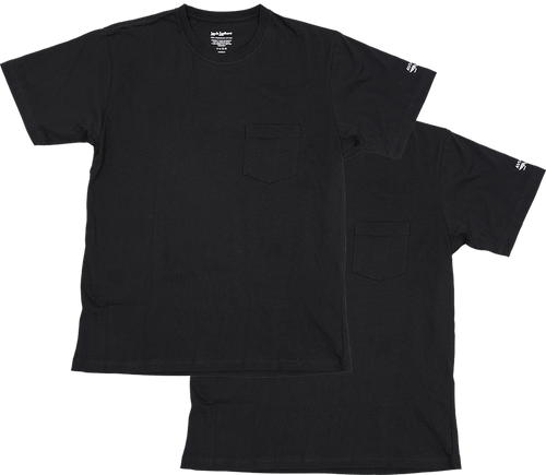 Plain pocket T-shirts twin pack