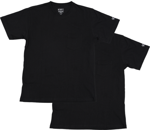 Plain pocket T-shirts twin pack
