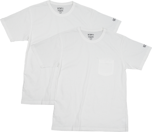 Plain pocket T-shirts twin pack