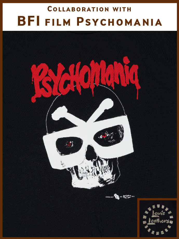 BFI film Psychomania x Lewis Leathers Official Collaboration T shirt