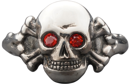 Red Eyes Skull Ring