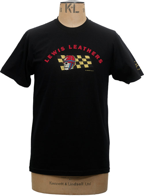 Skull Helmet T shirt Black