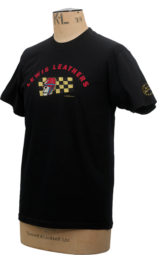 Skull Helmet T shirt Black