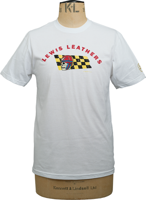 Skull Helmet T shirt White