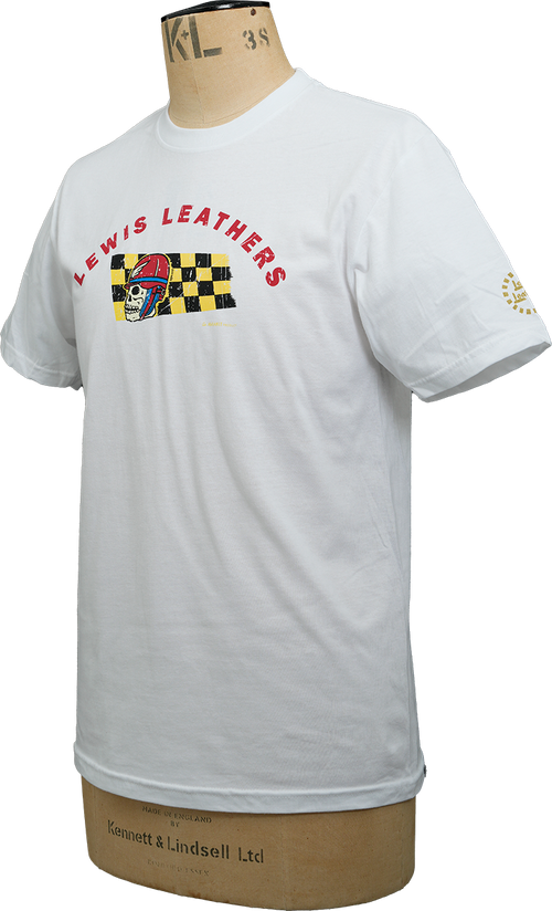 Skull Helmet T shirt White
