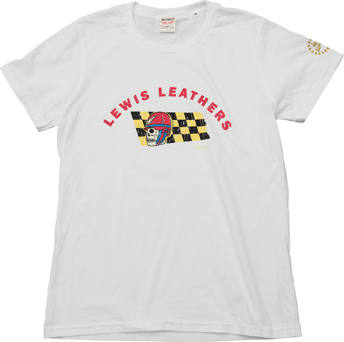 Skull Helmet T shirt White