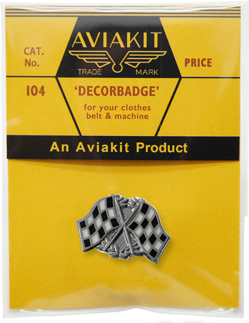 Twin Racing Flags Badge