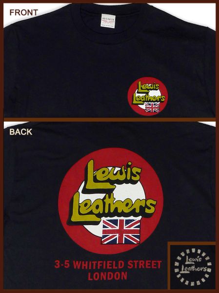 80s Lewis Leathers Logo T shirt-Black