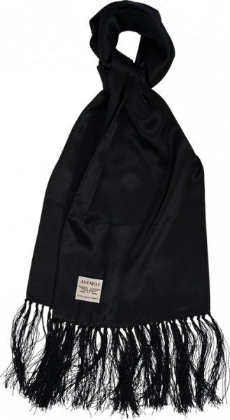 AVIAKIT Smooth Silk Scarf Black