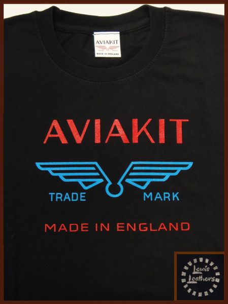 70's AVIAKIT Logo T shirt Black