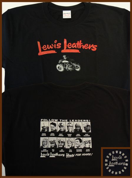 Lewis Leathers Logo Bike T shirt Black
