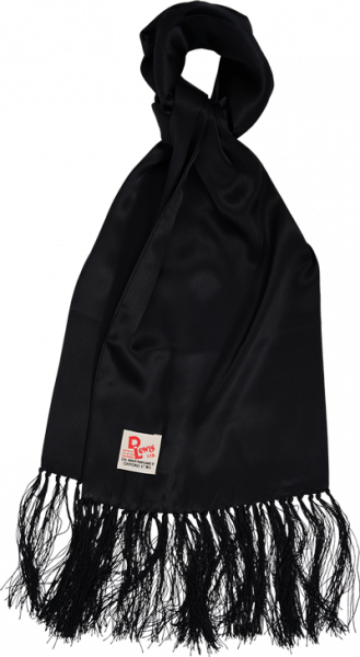 D Lewis Smooth Silk Scarf Black