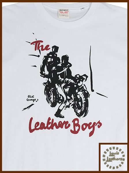 Leather Boys Back Cover T shirt White