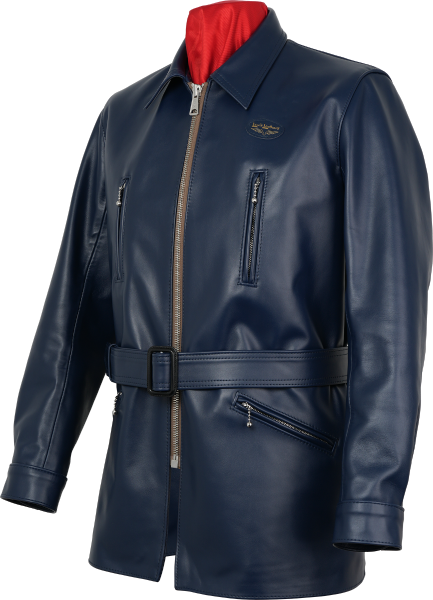 Lewis Leathers Black Arrow 62 in Navy Horse Jacket