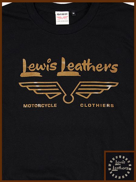 Lewis Leathers Gold Logo T shirt