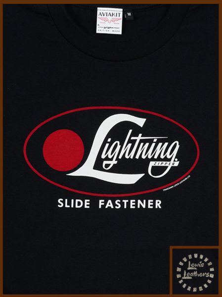 Lightning Fasteners T shirt Black