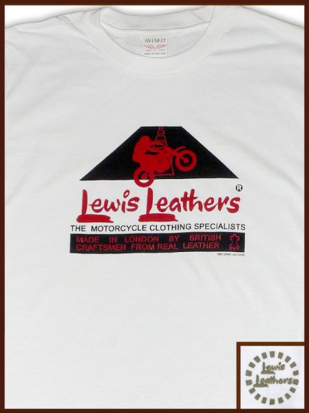 Lewis Leathers Wheelie T shirt White
