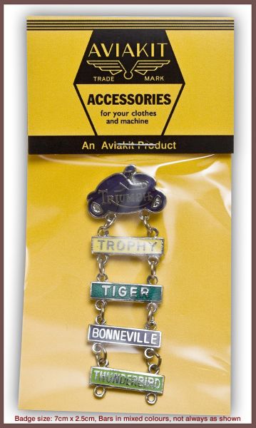 Triumph Bar Badge Blue