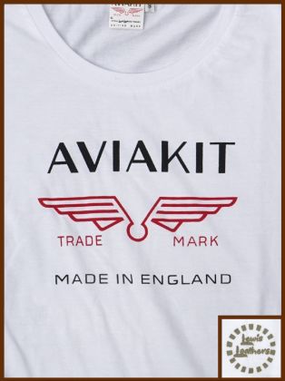 60's AVIAKIT Logo T shirt White